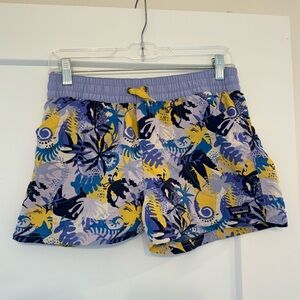 Patagonia Yellow and Blue Patterned Swim Shorts